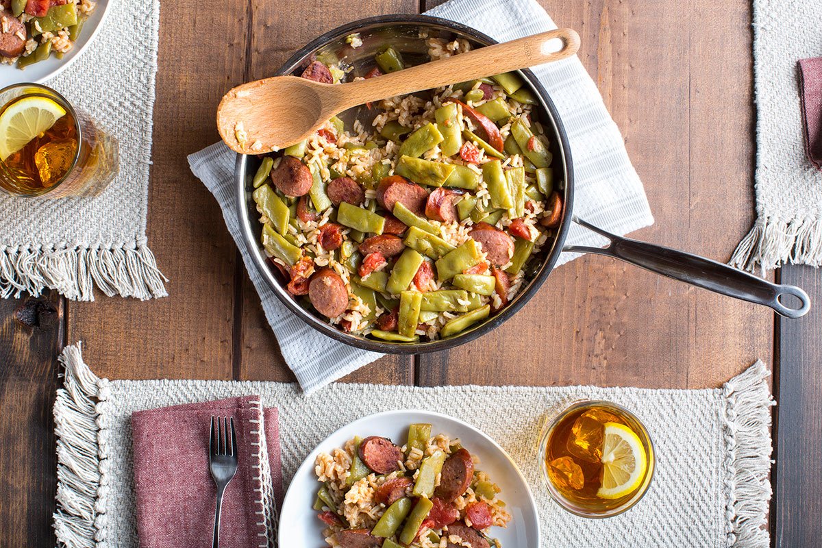 Italian Skillet Green Beans and Rice